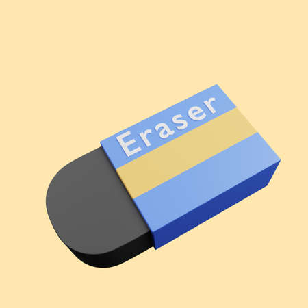 3d illustration of simple icon eraserの写真素材