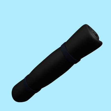 3d illustration of simple object sleeping bag rolled campingの写真素材