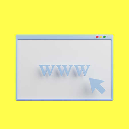 3d illustration of webpage wwwの写真素材