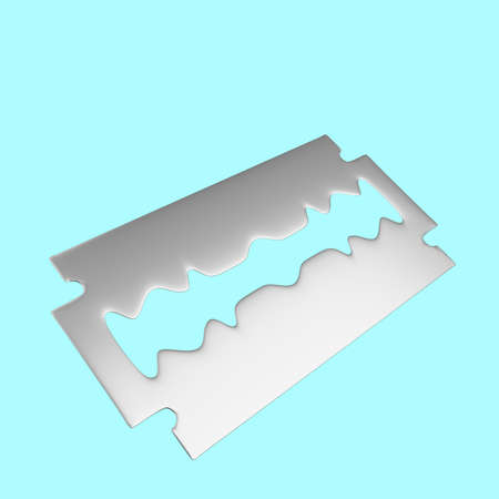 3d illustration of simple object razor blade