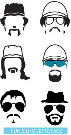 face shilloutteのイラスト素材