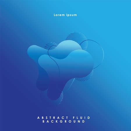 Set of abstract modern graphic elements. Dynamical colored forms and line. Gradient abstract banners with flowing liquid shapes. Vector.のイラスト素材