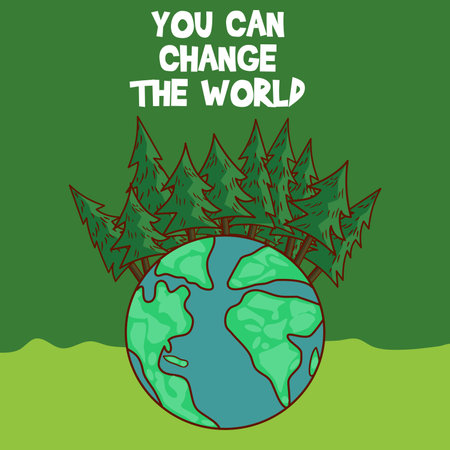 You can change the world vector illustration. World environment day concept.