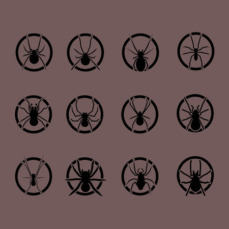 spider logo vector icon illustration design template - vectorのイラスト素材