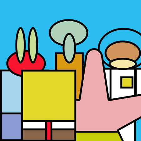 Hand holding a placard. Vector illustration in a flat style.のイラスト素材