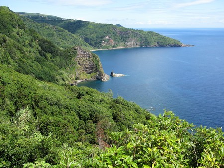 Coastline on Flores, The Azoresの写真素材