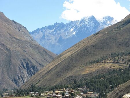 Sacred Valley near Ollantaytambo, Peruの写真素材