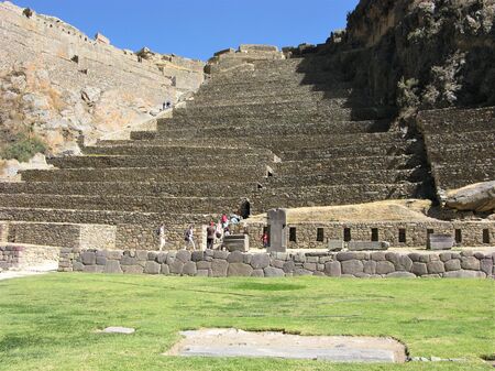 Steps at Ollantaytambo, Sacred Valley, Peruのeditorial素材
