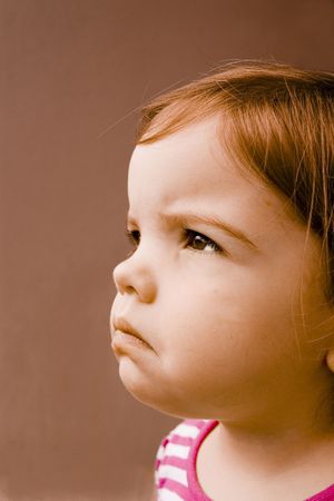 grumpy little girl