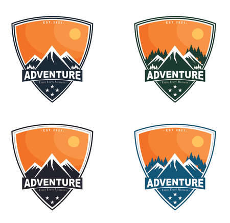 MOUNTAIN LOGO ADVENTUREのイラスト素材