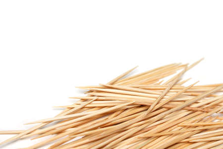 Toothpick on white backgroundの写真素材