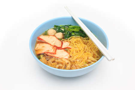 noodle on white backgroundの写真素材