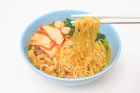 noodle on white background