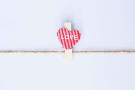 clothespin on white background