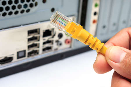 Internet access on white backgroundの写真素材