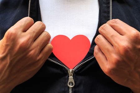 open heart to loveの写真素材