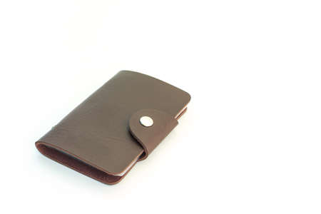 wallet brown on white background