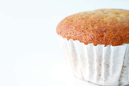 banana cake muffin cupcake pastry on white background