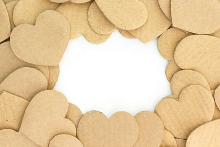 crate paper heart pattern backgroundの写真素材