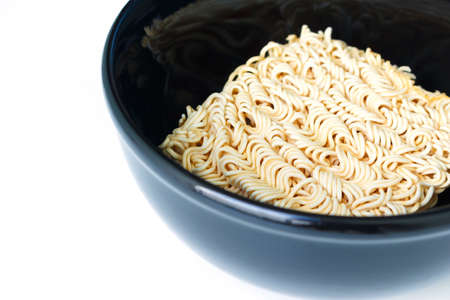 noodle bowl on white backgroundの写真素材