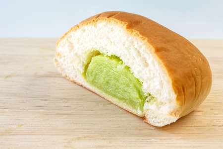 bread rolls bun on white backgroundの写真素材