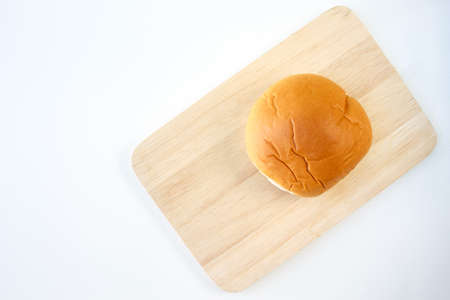 bread rolls bun on white backgroundの写真素材