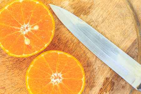 orange slice fruit fresh on white backgroundの写真素材