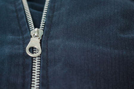 zipper clothing black jacket macro pattern backgroundの写真素材