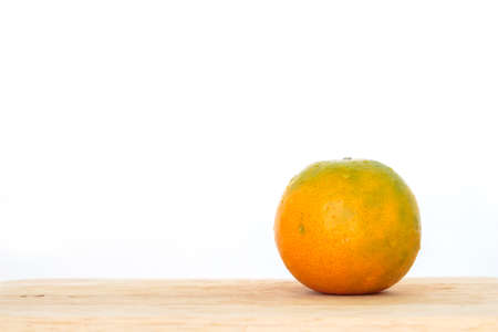 orange  fruit fresh on white backgroundの写真素材