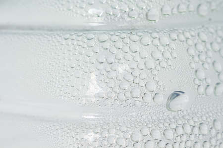 water droplets bubble on white background