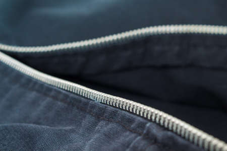 zipper clothing black jacket macro pattern backgroundの写真素材