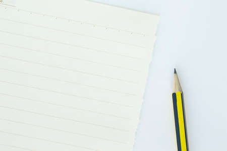 black, yellow pencil brown tool art on paper note backgroundの写真素材