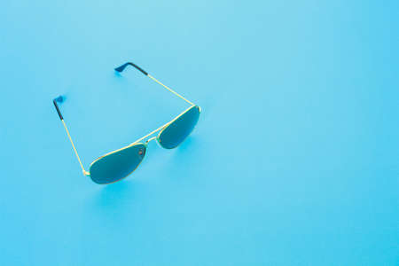 sunglasses on blue, serenity backgroundの写真素材