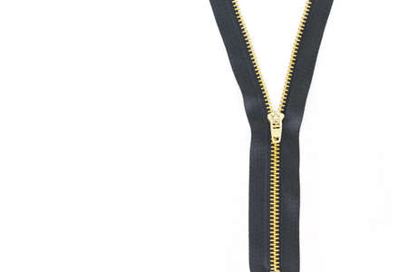 zipper object on white backgroundの写真素材