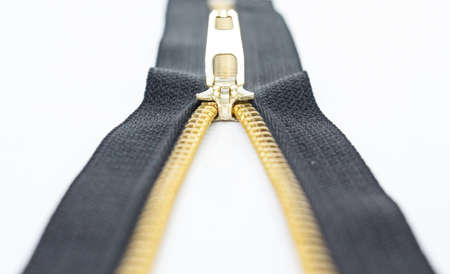 zipper object on white background