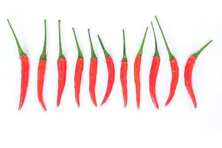 chili pepper red spicy vegetable on white background