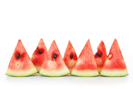 watermelon red slice on white background