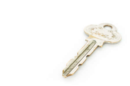 key silver safety security house home on white backgroundの写真素材