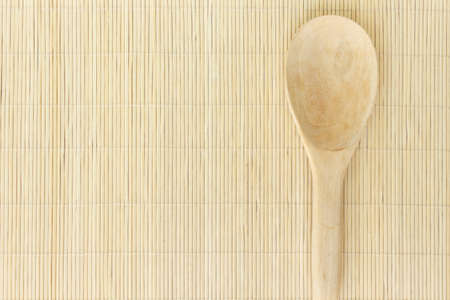 spoon wood on mat texture japanese an chinese life style traditionの写真素材