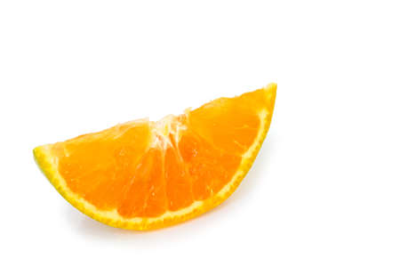 orange slice fruit fresh on white background