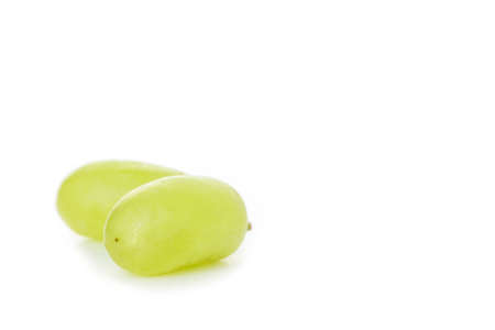 green grape diet fruit organic on white backgroundの写真素材
