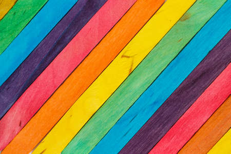 wood fence multicolor plank texture backgroundの写真素材