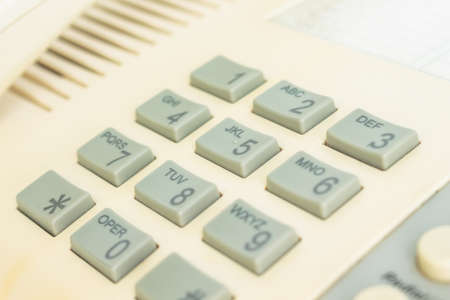 telephone call office communication vintage technology on white background