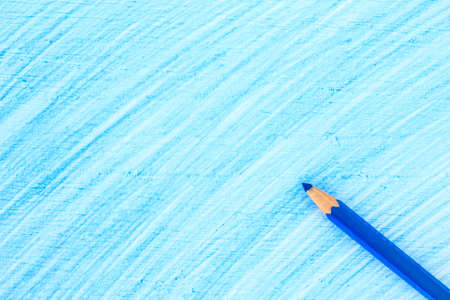 blue stroke pencil drawing sketch abstract art.の写真素材