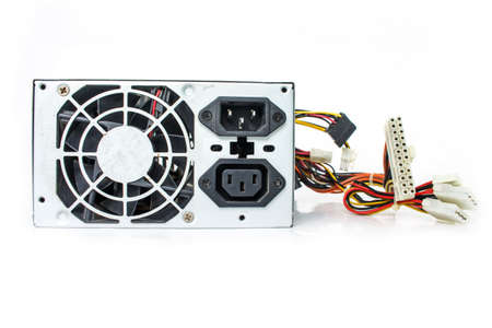 Computer Power Supply Unit On White Background