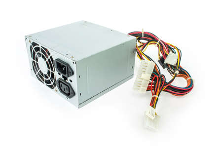Computer Power Supply Unit On White Background