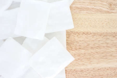 cotton pads white soft clean beauty health medicineの写真素材