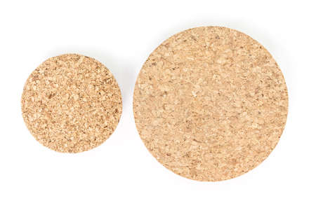 wooden cover on white background.の写真素材