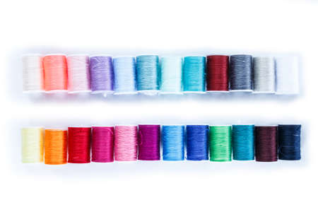 threads on white background.
