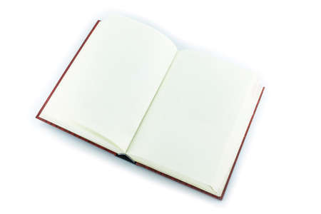 open book on white background.